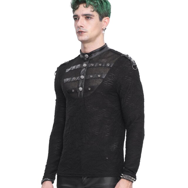 Devil Fashion longsleeve Wächter with imitation leather straps