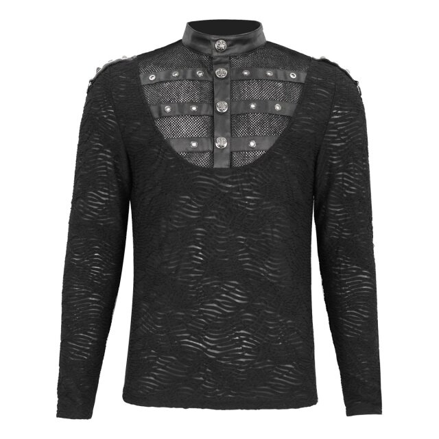 Devil Fashion longsleeve Wächter with imitation leather straps