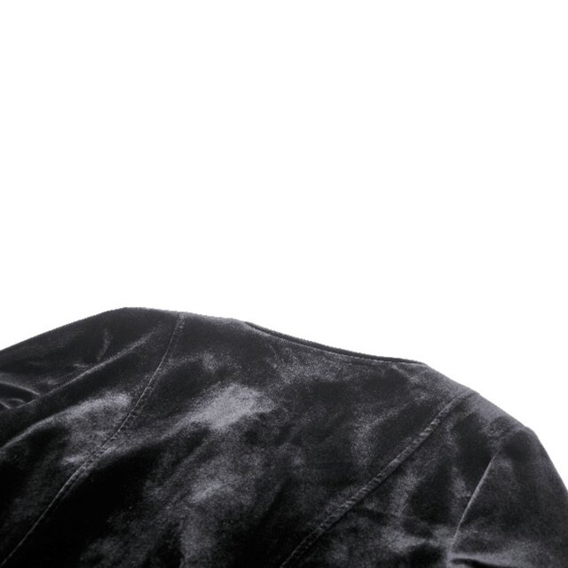 Langer Samtmantel Dark Reigness mit abnehmbarem Fake Fure-Revers S
