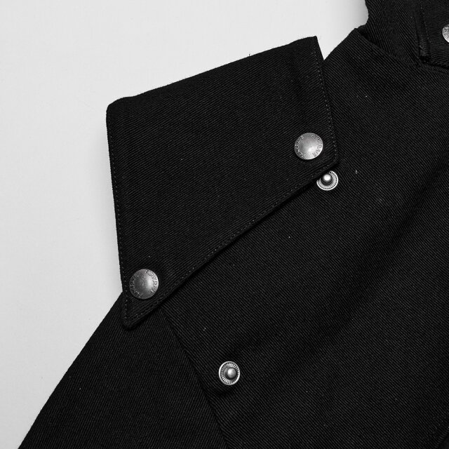 PUNK RAVE Hooded Bolero Outlawed Behaviour mit Riemenärmeln