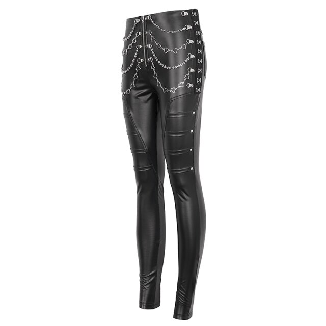 Devil Fashion Hose Heart Of Steel in Leder Optik L