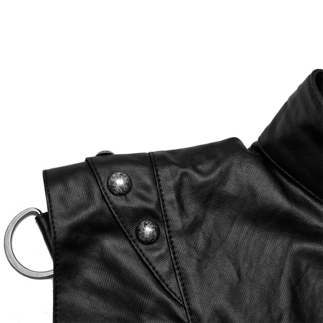 PUNK RAVE Arsenic strappy vest with chiffon sleeves