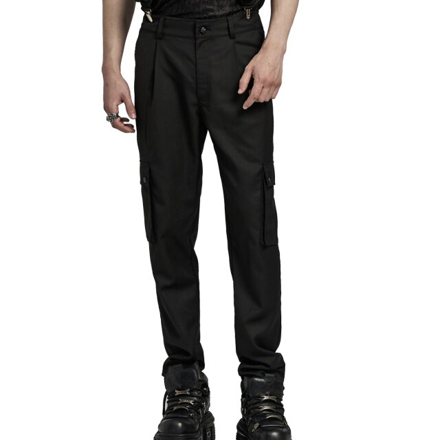 PUNK RAVE Uniform Bundfaltenhose Admiral Atkins mit Cargo-Tasche