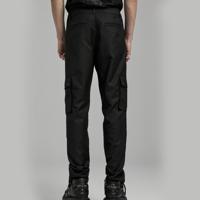 PUNK RAVE Uniform Bundfaltenhose Admiral Atkins mit Cargo-Tasche
