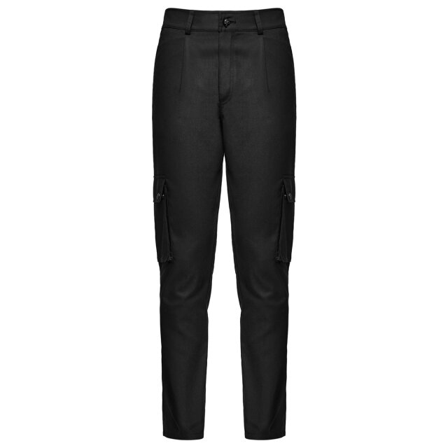 PUNK RAVE Uniform Bundfaltenhose Admiral Atkins mit Cargo-Tasche