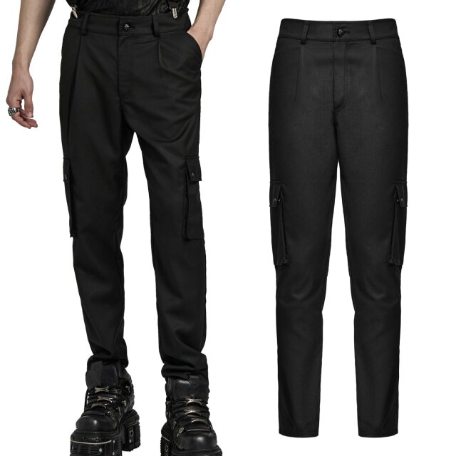 PUNK RAVE Gothic Bundfaltenhose (WK-635BK) im...