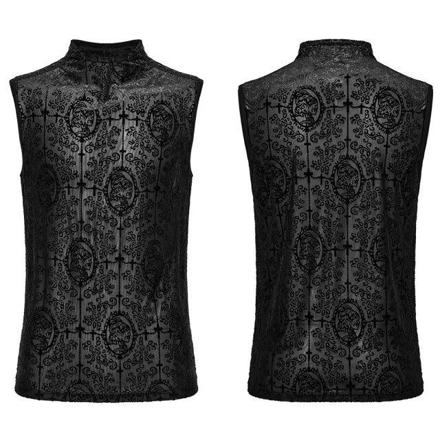 Punk Rave Mesh Tanktop Skull Cameo S/M