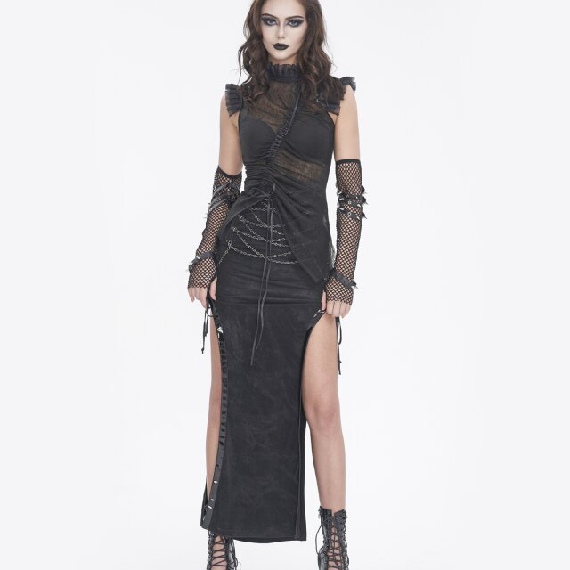 Transparentes Devil Fashion Gothic Shirt Classified zum Raffen 3XL