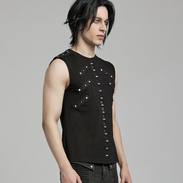 Punk Rave Tanktop Riot mit Nieten S/M