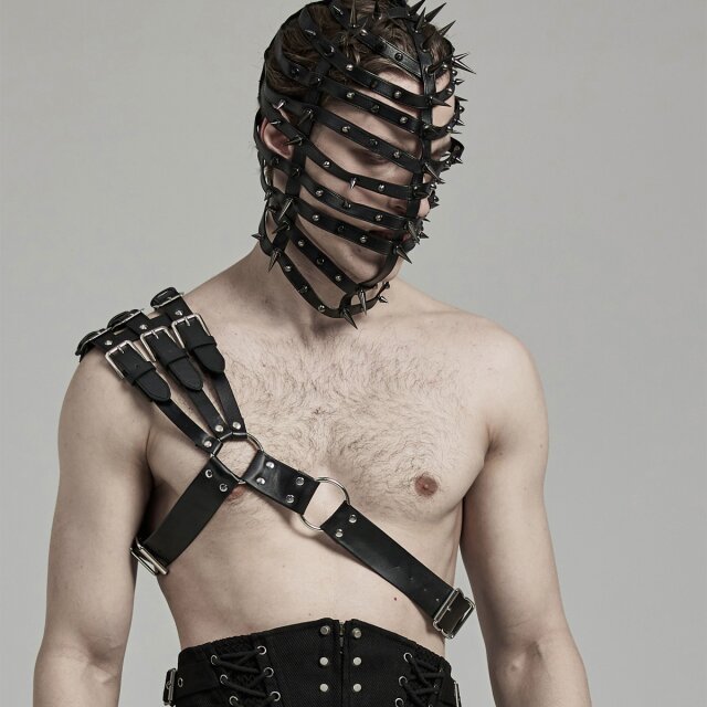 PUNK RAVE asymmetrisches Oberkörper-Harness Beloved Venom