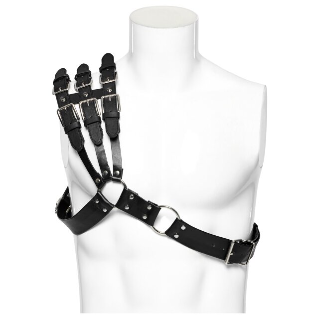 PUNK RAVE asymmetrisches Oberkörper-Harness Beloved Venom