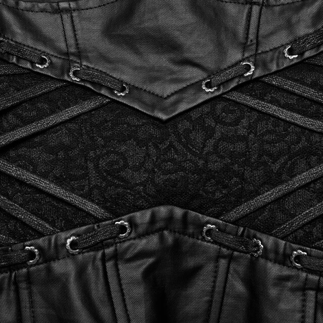 PUNK RAVE underbust leatherette corsage Destiny with straps
