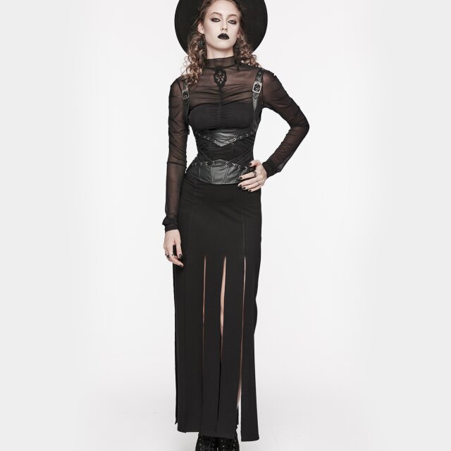 PUNK RAVE underbust leatherette corsage Destiny with straps