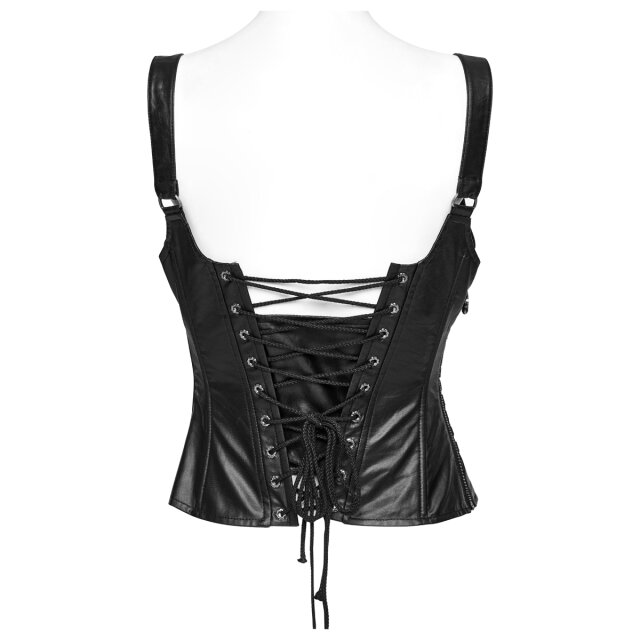 PUNK RAVE underbust leatherette corsage Destiny with straps