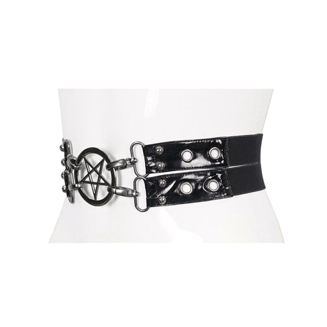 Devil Fashion Unisex Gürtel Pentagramm XS-S