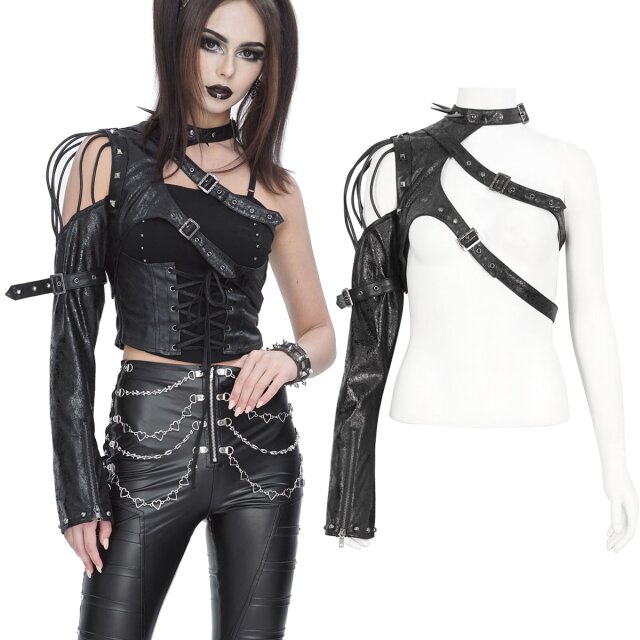 Devil Fashion Cyber Goth one-sleeved bolero (AS18201)...