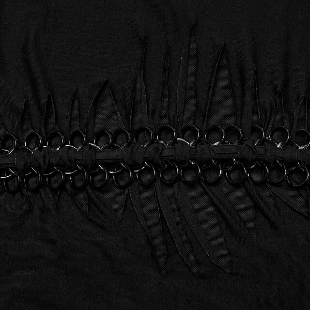 PUNK RAVE mini dress Fever with rips and chain