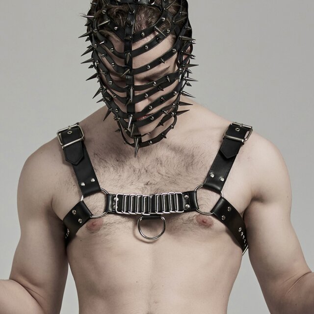 PUNK RAVE Chest harness Desolate with straps