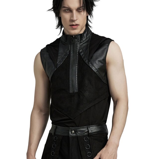 Punk Rave Tanktop Dark Forces mit großer Kapuze XXL/3XL