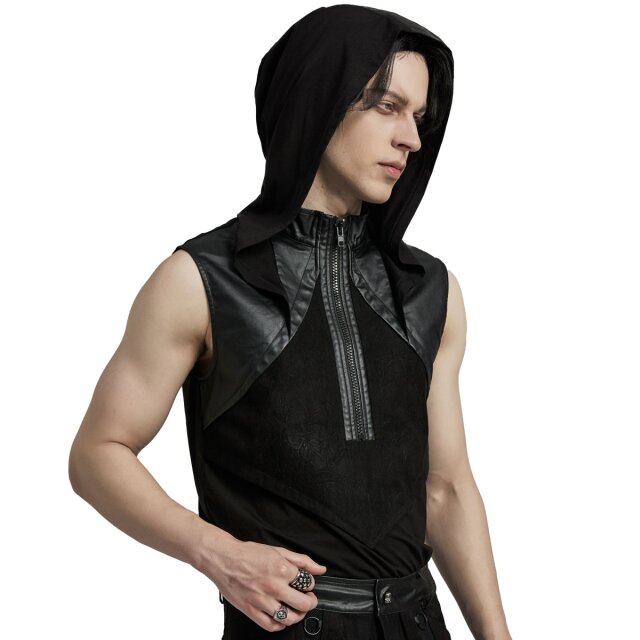 Punk Rave Tanktop Dark Forces mit großer Kapuze XXL/3XL