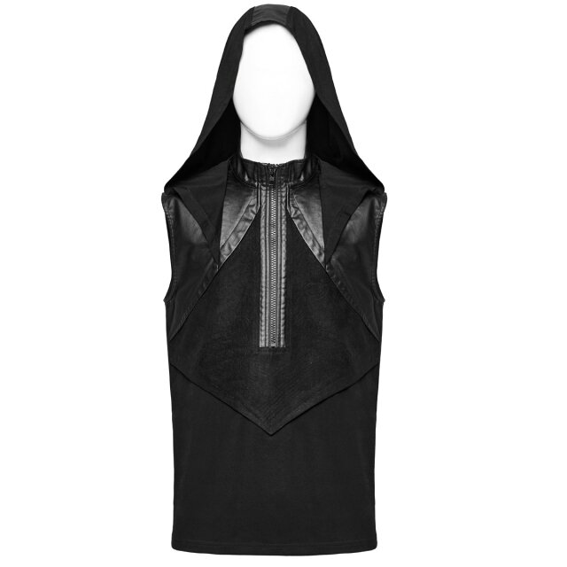 Punk Rave Tanktop Dark Forces mit großer Kapuze XXL/3XL