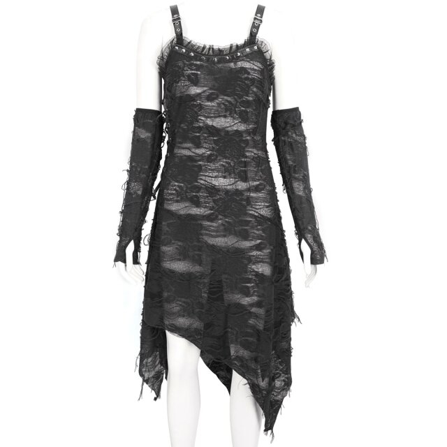 Fetzenkleid Destruction mit Armstulpen L