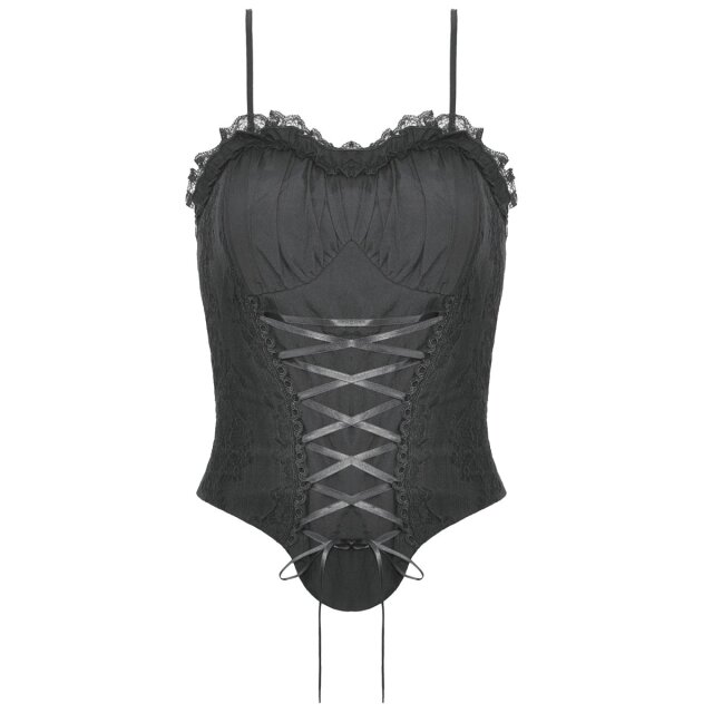 Strappy top Wicked Darkness in corsage look
