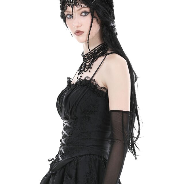 Strappy top Wicked Darkness in corsage look