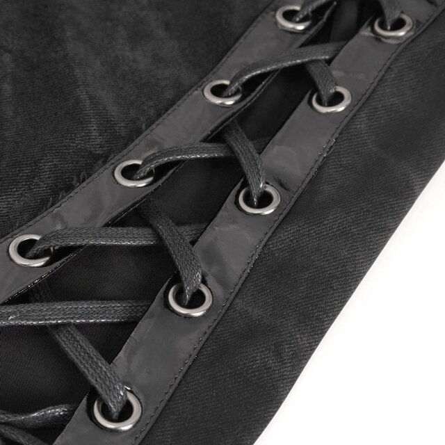 Long Devil Fashion skirt Toxcity with lacing and chains
