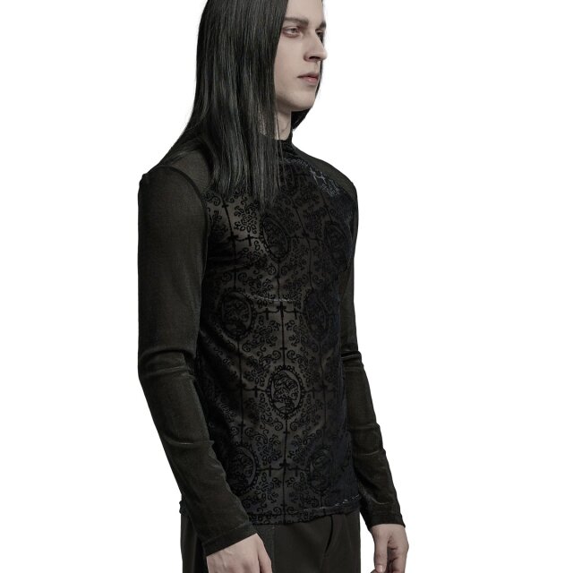 Punk Rave Mesh Longsleeve Skull Cameo L/XL