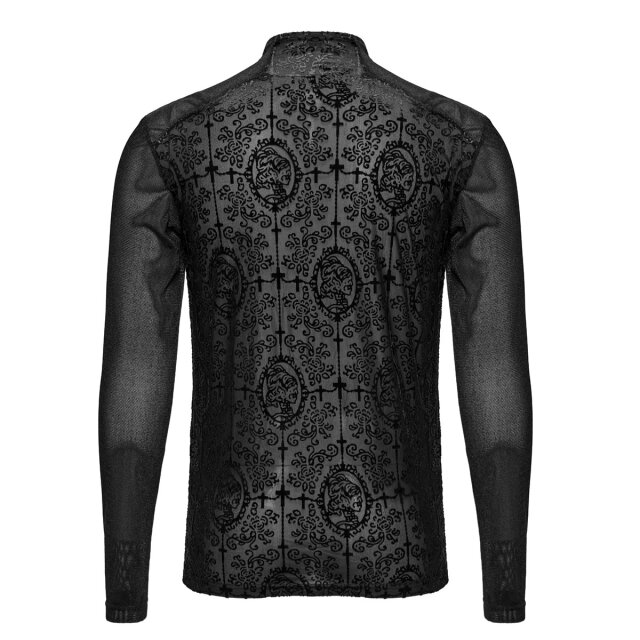 Punk Rave Mesh Longsleeve Skull Cameo L/XL