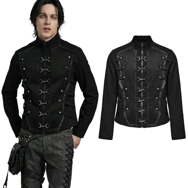 Punk rave gothic short jacket Martial Arts (WY-1615BK)...