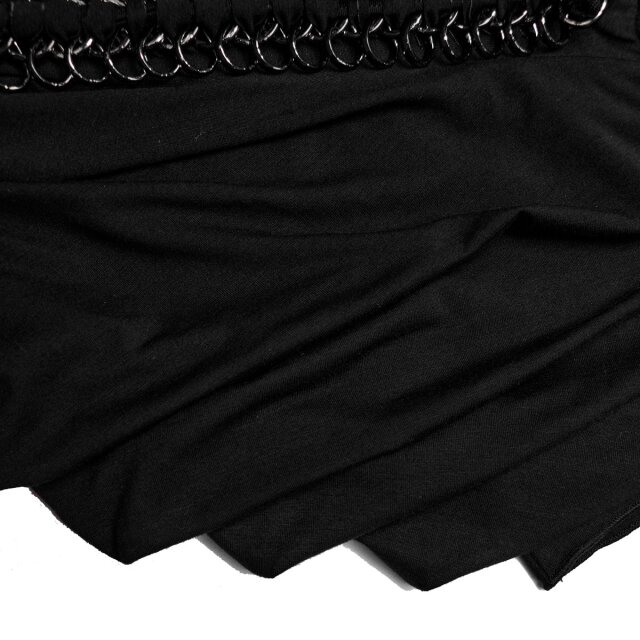 Punk Rave long Mermaid Skirt Dilectus Tenebris with slit and chain