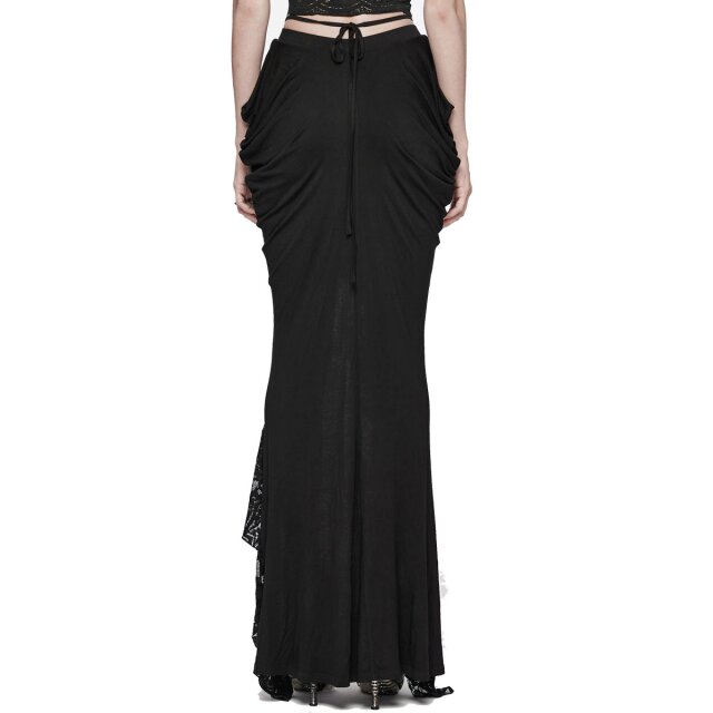 Punk Rave langer Mermaid Rock Dilectus Tenebris mit Schlitz und Kette