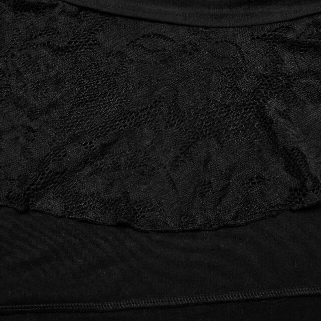 Punk Rave langer Mermaid Rock Dilectus Tenebris mit Schlitz und Kette