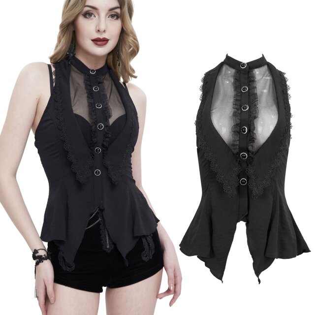 Devil Fashion Gothic Neckholder Bluse (SHT09701) Maeve...