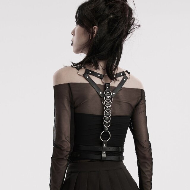 PUNK RAVE Oberkörper-Harness Lust Bound 3XL-4XL