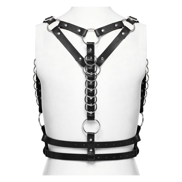 PUNK RAVE Oberkörper-Harness Lust Bound 3XL-4XL