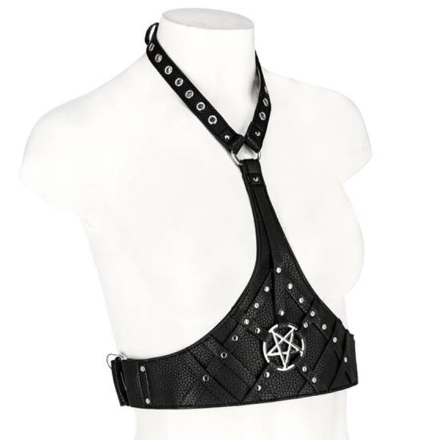 Harness-Gürtel mit Pentagramm und Neckholder S