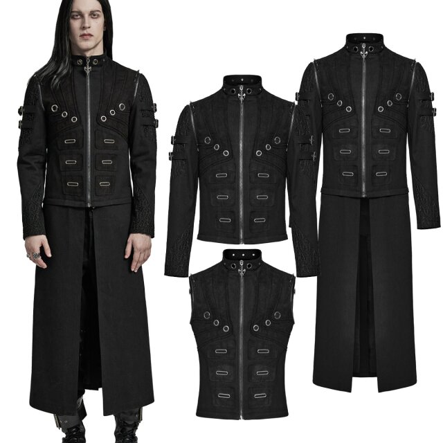 Gothic 3-in-1 coat  (WY-1611BK) by Punk Rave with...