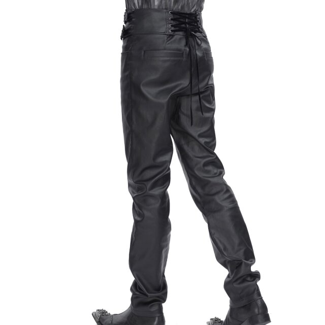 Devil Fashion Kunstlederhose Hadrians Legacy mit Spitzenborten und Ketten