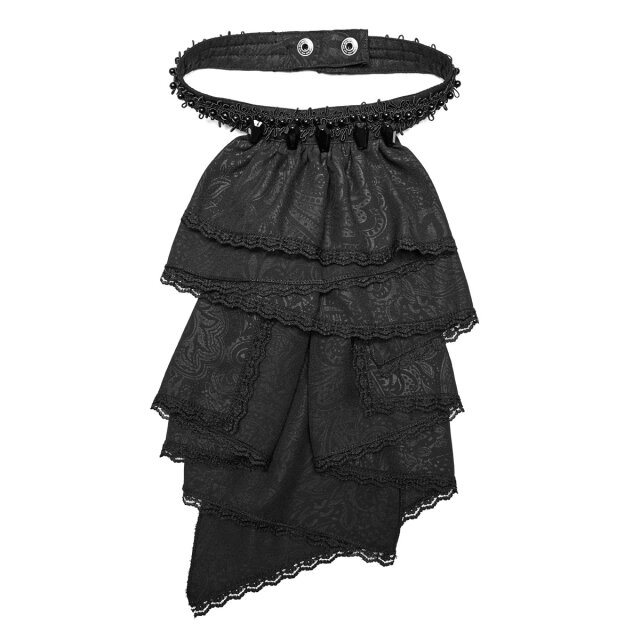 PUNK RAVE Plastron See You Six Feet Under mit schwarzen Perlen