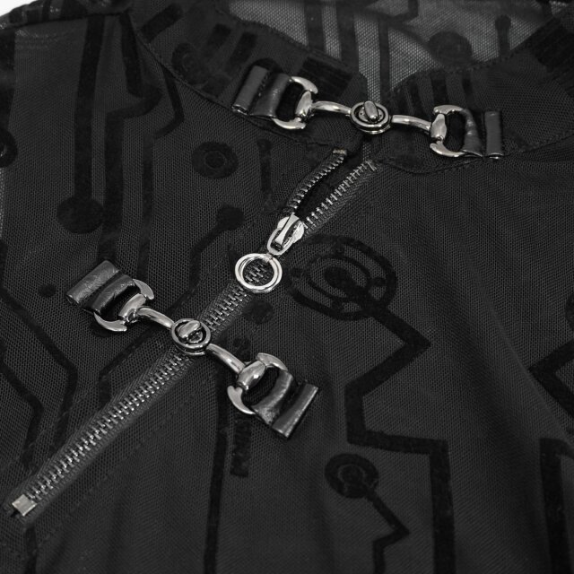 Sleeveless Devil Fashion Mesh Top Cyber Ninja