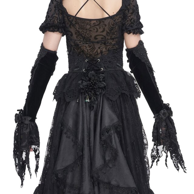 Devil Fashion long Victorian Goth fringed sleeves