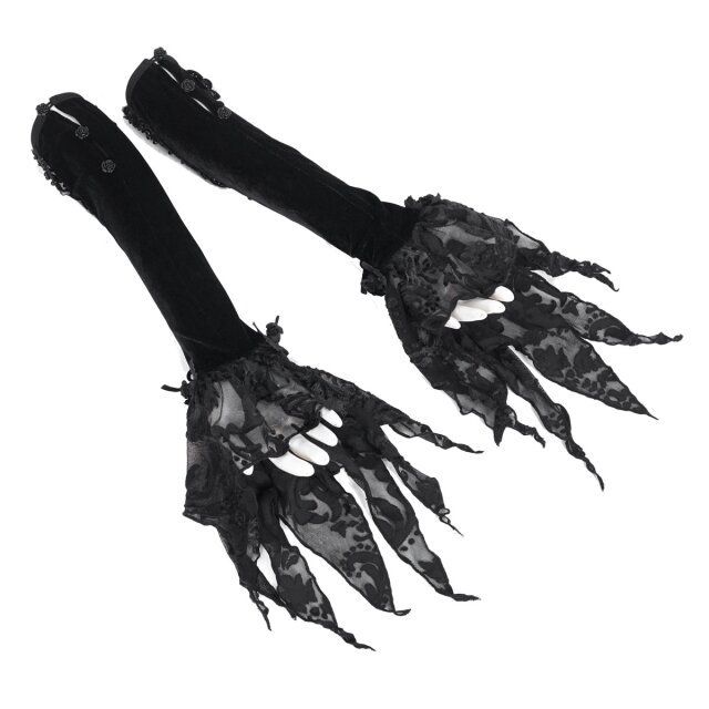 Devil Fashion long Victorian Goth fringed sleeves