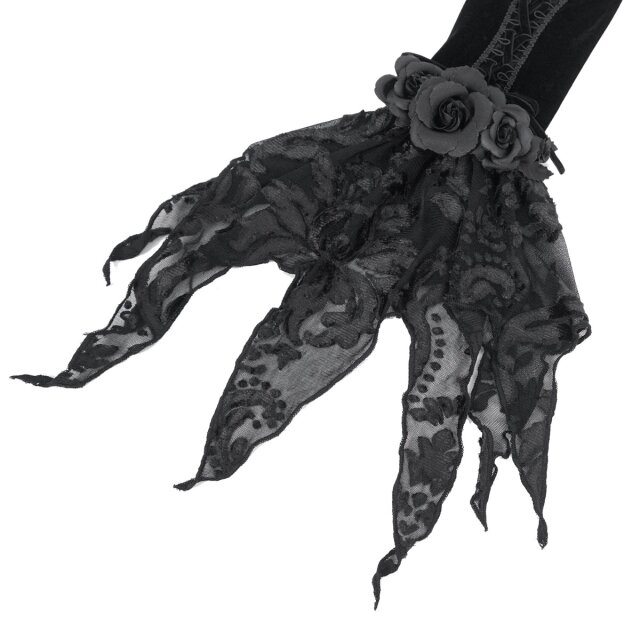 Devil Fashion long Victorian Goth fringed sleeves