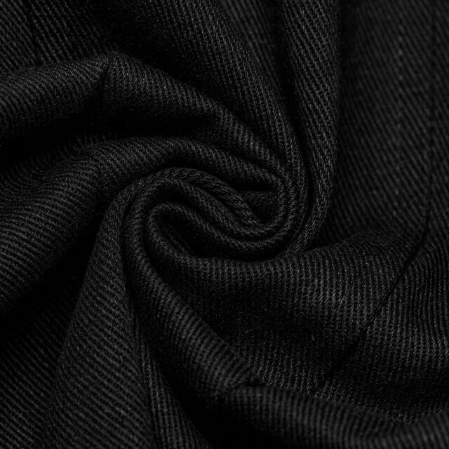 Devils Advocate short jacket with faux leather straps