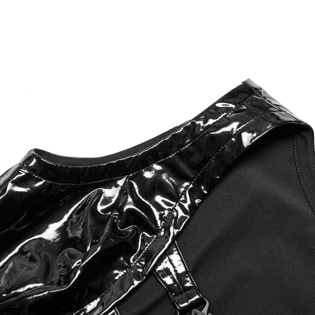 PUNK RAVE Cyber vinyl waistcoat Nexus