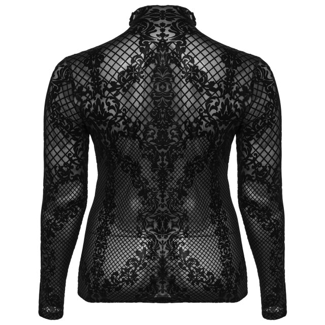 Transparent flocked long sleeve shirt Myrcella
