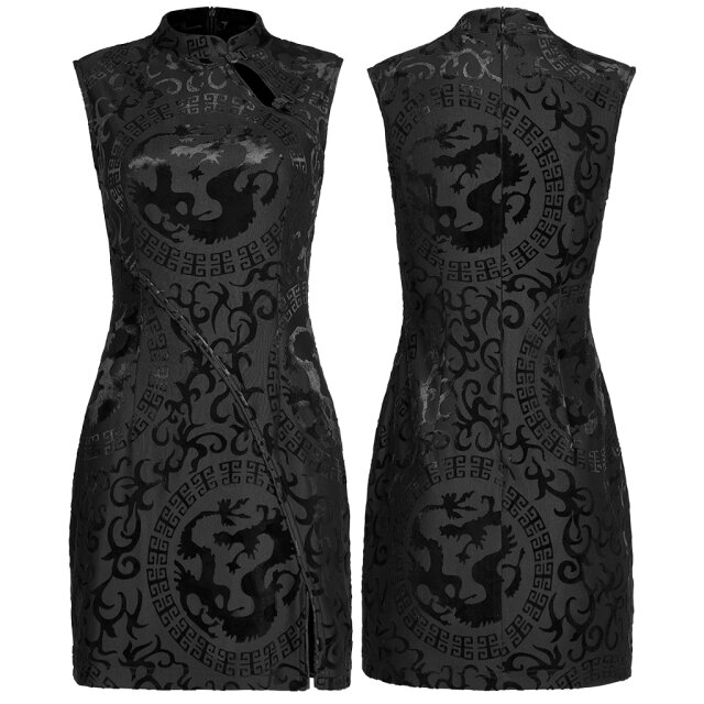 PUNK RAVE Asian Goth Minikleid Dragons Bride